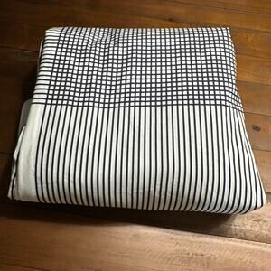 Lacoste Backspin Reversible Queen Duvet Cover Striped Yellow Gray
